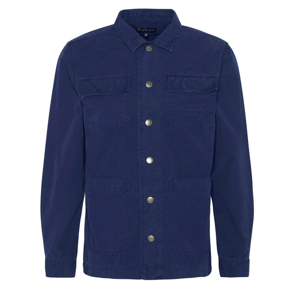 Barbour Classic Navy Grindle Cargo Overshirt